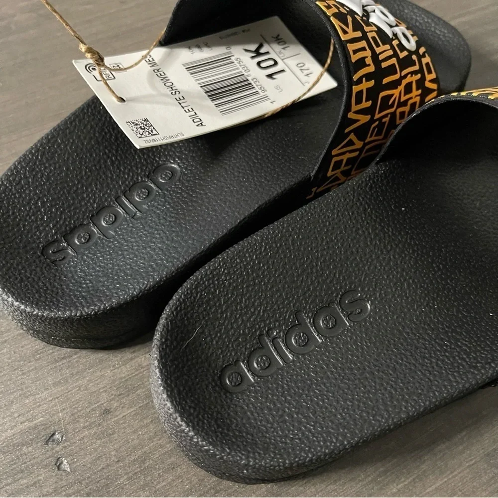 Adidas Messi Adilette Kids Shower Slide Sandals size 10 NWT